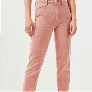 PacSun Womens Corduroy High Rise Mom Jean Pants Ankle Hibiscus Pink Size 24